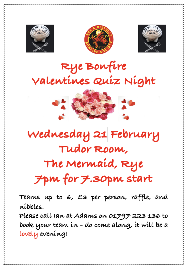 Rye Bonfire Valentines Quiz Night