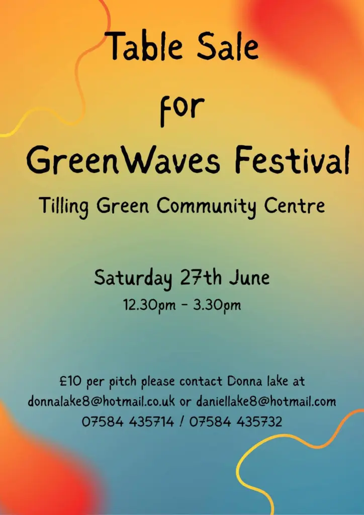 Table Sale for Greenwaves Festival
