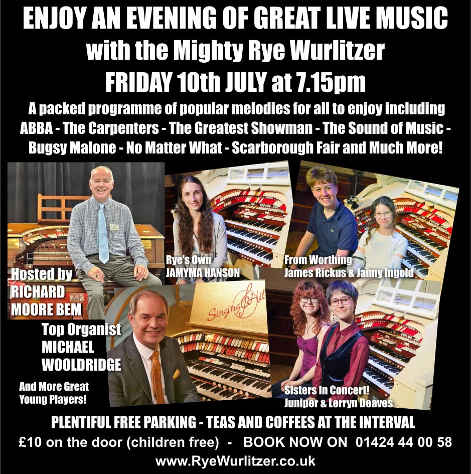 Evening of Live Music with the Mighty Rye Wurlitzer – Rye in East