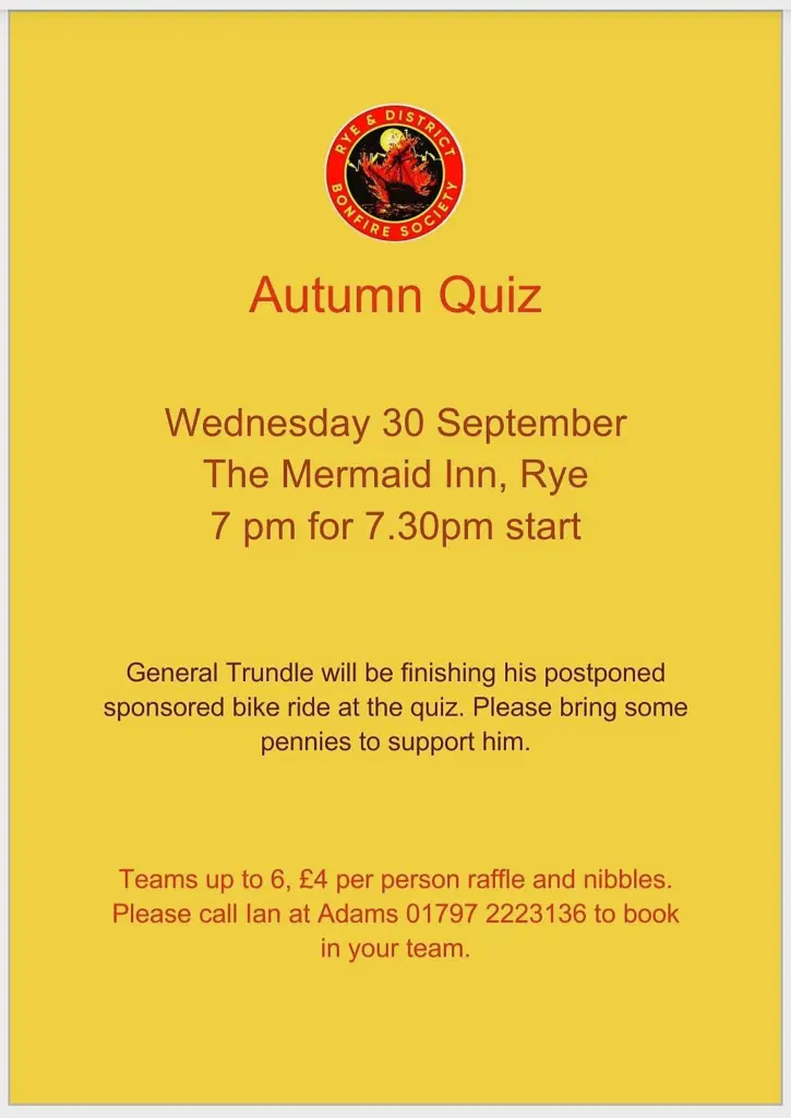 Rye Bonfire Autumn Quiz