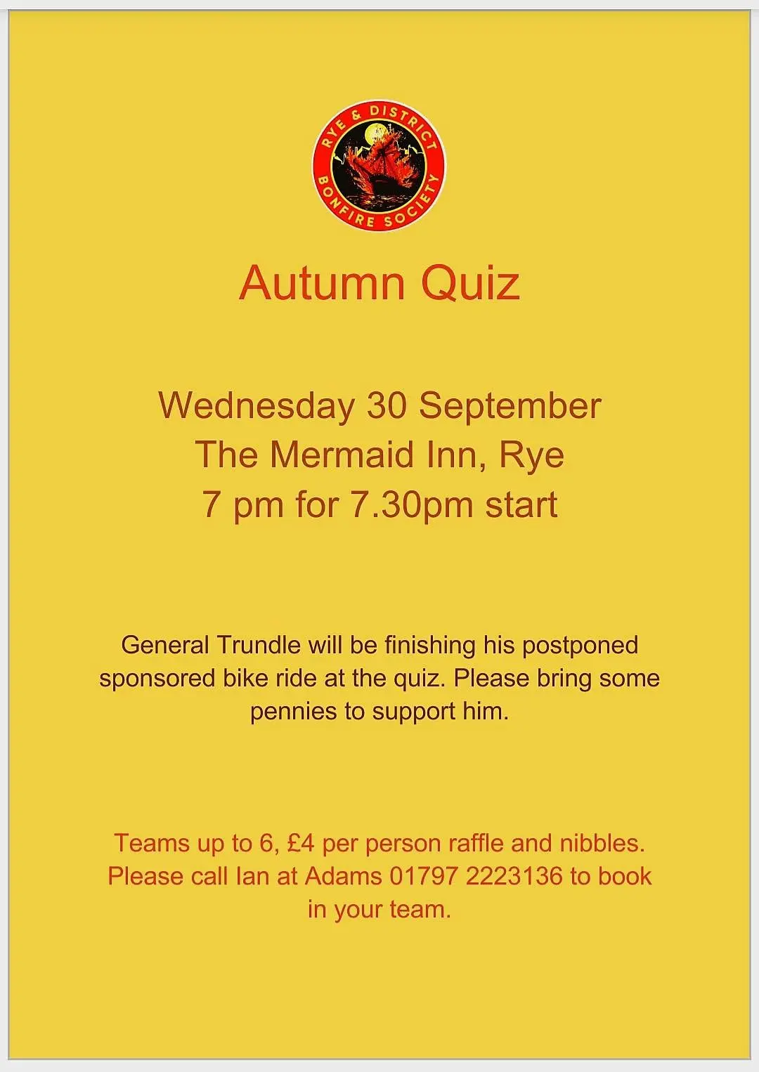 Rye Bonfire Autumn Quiz Rye Bonfire Autumn Quiz